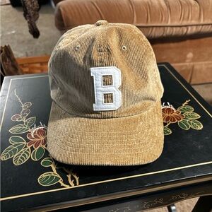 Brixton tan corduroy B hat